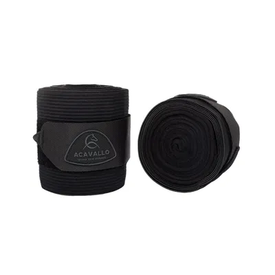 Obrázek produktu pro Acavallo Elastické fleecové bandáže 2 kusy Black Black One Size
