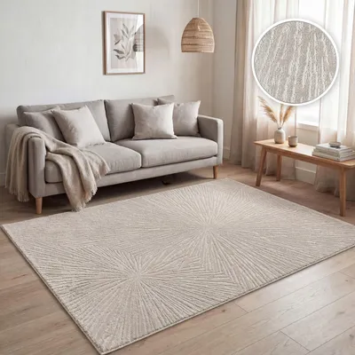 Produktbild von Teppich Wohnzimmer, moderne geometrisch abstrakte Muster, 3D-Effekt Grösse 230x320 cm