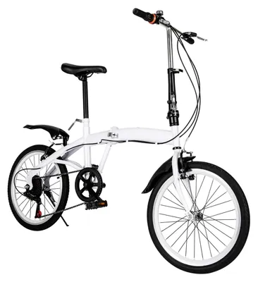 Image de Vélo pliant - Vélo compact - Vélo de ville - Roues de 20 pouces - 6 vitesses - Selle réglable