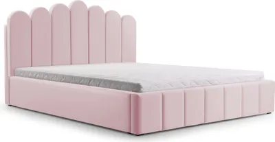 Produktbild von MOEBLO Polsterbett Bett 03 – Doppelbett mit Kopfstütze, Rahmenbettgestell, Bettkasten, Lattenrost und gepolstertem Kopfteil, Double - 180x200 - Flamingo (TRINITY 19)