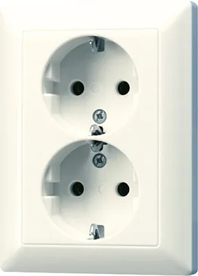 Produktbild von JG Schuko 2fach AS5020U weiss
