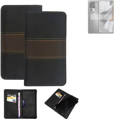 Produktbild von K-S-Trade Hülle Handyhülle kompatibel mit Oppo Reno10 Pro+ Schutzhülle Walletcase Bookstyle Tasche Schutz Case Handytasche Wallet Cover Kunstleder