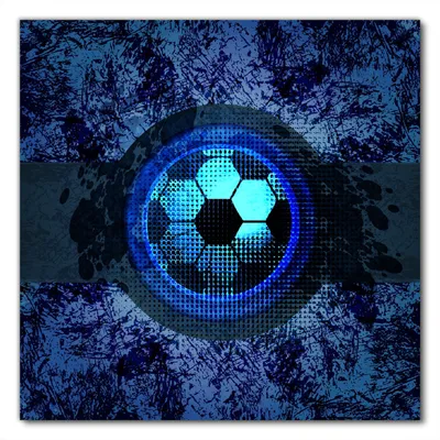 Produktbild von Wallario selbstklebende Möbelfolie/ Tischdecke für Innen und Außen, Größe: 80 x 80 cm - Fußball Design - Abstraktes Muster in blau
