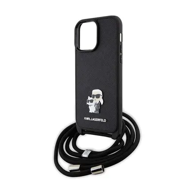 Obrázek produktu pro Karl Lagerfeld Crossbody Saffiano Metal Pin Karl & Choupette - iPhone 14 Pro Max Case (Black)