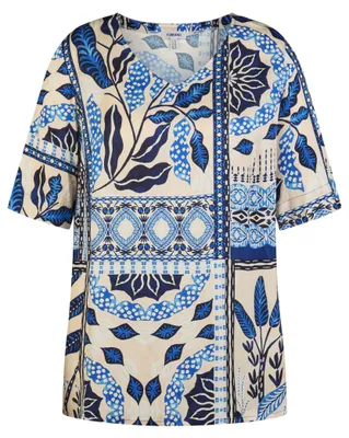 Produktbild von KjBRAND Da.-Bluse BLOUSE 507 mittelblau m 48