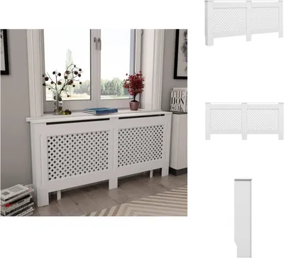 Imagen del producto de vidaXL Cubierta para radiador, blanca, 172 x 19 x 81,5 cm, MDF - Accesorios para radiadores
