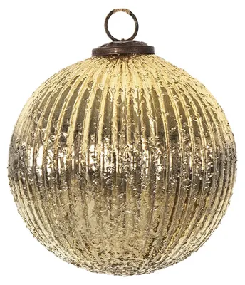 Produktbild von Clayre & Eef Weihnachtskugel Ø 14 cm Goldfarbig Glas