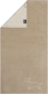 Produktbild von Cawö Handtuch We love Dogs Dackel Companion Natur Beige (50x100cm)