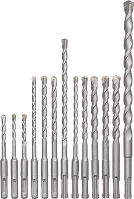 Produktbild von Hammerbohrer-Satz SDS-plus, 12-teilig (rot, Ø 5-14mm, Transportkoffer)