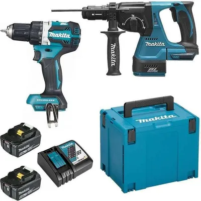 Produktbild von Combopack 2 Werkzeuge 18V Li-Ion LXT (2x5,0 Ah) (DDF484 + DHR243) - MAKITA DLX2191TJ