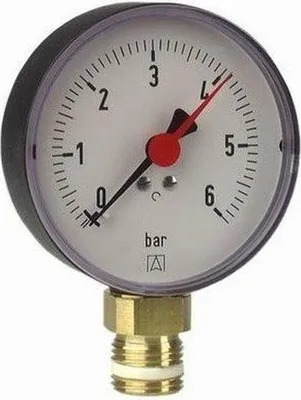 Image de Manomètre de chauffage RF 100 RAD, fi 100 mm, 0-4 bar, 1/2 pouce rad, classe 2,5 vertical