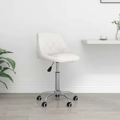 Produktbild von The Living Store Bürostuhl Drehbar Weiß Kunstleder