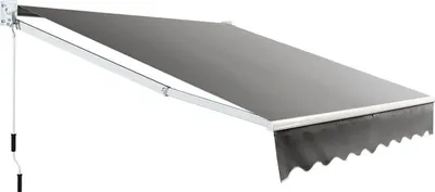 Produktbild von Einziehbare Terrassenmarkise, Aluminium, 245 x 200 cm, Grau