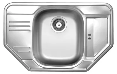 Obrázek produktu pro Novaservis Dřez 49x78 rohový s odkapem a přepadem nerez