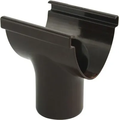 Produktbild von Marley Rinnenstutzen Duplex NW 53 mm, oval v-förmig, braun