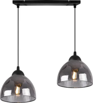 Obrázek produktu pro Závěsná lampa Venice 2-light se skleněnými stínidly v barvě grafitu E27