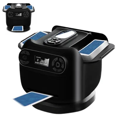 Produktbild von 2-in-1 Automatischer Kartenmischer & Kartengeber – 360° drehbar, wiederaufladbar, leise – Kartengeber und Mischmaschine für Poker, UNO und Spieleabende