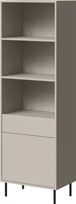 Produktbild von Furniture24 Regal Masha 60 X 184 X 33 Cm Bücherregal Push To Open Kaschmir Metallfüße Regalschrank