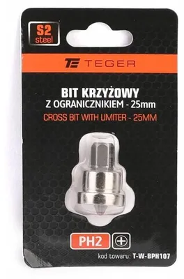 Produktbild von Teger Kreuzschlitz-Bit PH2 25mm mit Tiefenanschlag