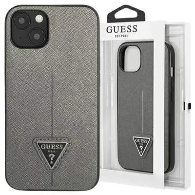 Obrázok produktu pre Guess Guhcp13Mpsatlg Iphone 13 / 14 / 15 6.1 Srebrny/Silver Hardcase Saffianotriangle Logo