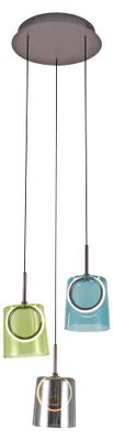 Productafbeelding van LED-kandelaar ZULA, multicolor, 6W, warm wit licht, 540lm, glas, afmetingen: 200x40,5x40,5 cm, IP20, Paul Neuhaus