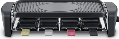 Produktbild von SEVERIN Raclette Grill mit antihaftbeschichteter Grillplatte RG 9646  aus Kunststoff, schwarz Raclette Raclette Mit Antihaftbeschichteter Grillplatte Raclette Grill Tischgrill