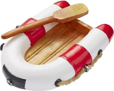 Immagine prodotto di Gommone rosso-bianco 7 x 5 cm con design Dinghy