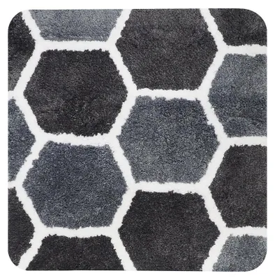 Produktbild von Dutch House Badematte Bidetmatte grau 60x60 cm rutschfest Mikrofaser