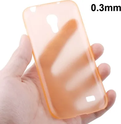 Produktbild von Schutzhülle Case Ultra Dünn 0,3mm für Handy Samsung Galaxy S4 mini i9190 Orange Transparent