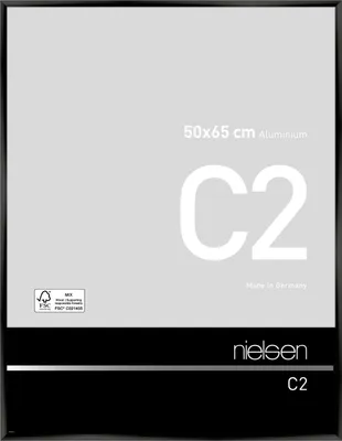 Produktbild von nielsen Aluminium Bilderrahmen C2, 50x65 cm, Eloxal Schwarz Glanz