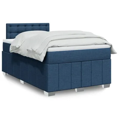 Produktbild von Möbel2024 Boxspringbett mit Matratze Blau 120x200 cm Stoff Klassische Betten 130801