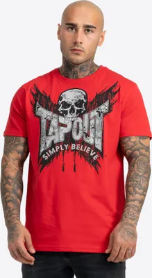 Image de Herren T-Shirt normal Passform CRESTON Red/Black/Silver L Tapout