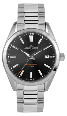 Produktbild von Jacques Lemans Armbanduhr Date Derby Black - Steel