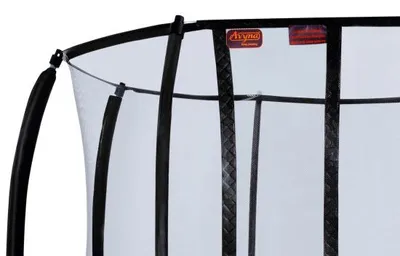 Produktbild von Avyna Trampolin-Sicherheitsnetz – Einzelnetz – 245 cm (08) – Gebogene Stangen (BD) – Schwarz