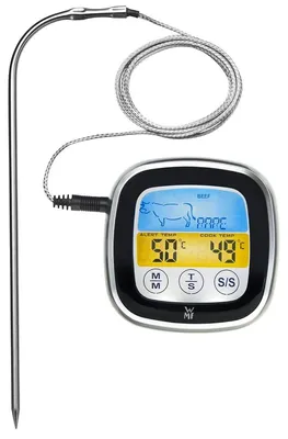 Produktbild von BBQ Digitales Ofenthermometer – Mit langer Sonde, LCD-Touchscreen & Küchentimer, Ideal für Kochen, Backen und Grillen