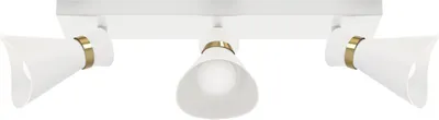 Produktbild von Deckenstrahler verstellbar in Weiß Gold E14 3-flammig länglich Modern Deckenspot