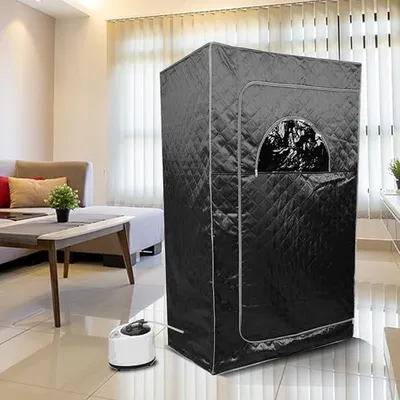 Image de Sauna portable, 3 litres, pour l'extérieur. Sauna portable pour tout le corps, avec une puissance de 1000 W. Vapozone portable, avec télécommande, pour un grand espace. Sauna portable, idéal pour la perte de poids et la détoxification