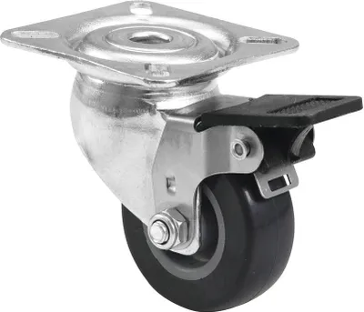 Produktbild von ROADINGER Lenkrolle 50mm grau mit Bremse