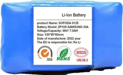 Obrázok produktu pre Nabíjateľná lítiová batéria, 36 V, konštrukcia 10S2P, 7000 mAh