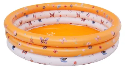 Obrázok produktu pre SunClub detský bazén motýlik okrúhly Ø 125 x 29 cm farebný s 3 vzduchovými krúžkami