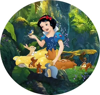 Produktbild von Runder Teppich 100cm - Prinzessin Schneewittchen