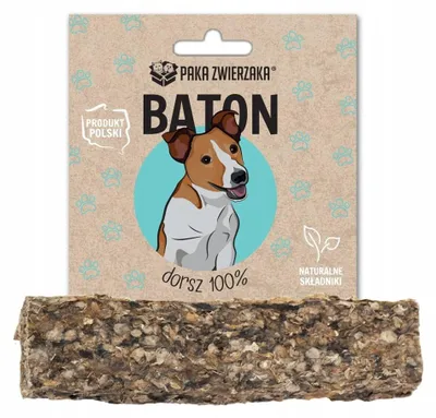 Imagen del producto de Bocadillo para perros Paka Zwierzaka, sabor a bacalao, 100% natural, 28g