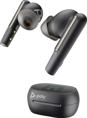 Produktbild von HP Poly Voyager Free 60+ UC Carbon Black Earbuds +BT700 USB-C Adapter +Touchscreen-Ladeetui, Kabellos, Anrufe/Musik, Kopfhörer, Schwarz
