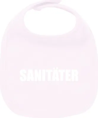 Produktbild von Huuraa Unisex Babylatz Sanitäter Schriftzug Geschenk Babypink  Baumwolle Sanitäter Mitbringsel