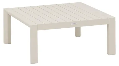 Produktbild von Quadratischer gartencouchtisch "evasion" lehm aus epoxybehandeltem aluminium - Hespéride