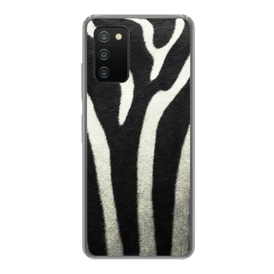 Produktbild von MuchoWow® Handyhülle Schutzhülle Hülle für Samsung Galaxy A03s Tiermuster - Zebra - Schwarz - Weiß Silikon Softcase Handy Hülle - Schutz