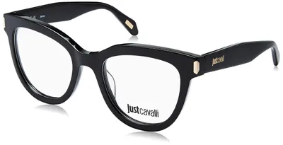Immagine prodotto di Just Cavalli VJC004 0700, montatura da vista nera lucida da donna, in acetato, forma a farfalla, misura 51
