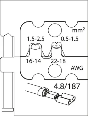 Produktbild von GEDORE 8140-10 Modul-Einsatz für Flachsteckhülsen 4,8, 1830643