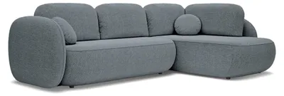 Immagine prodotto di Divano angolare con funzione letto e spazio contenitivo, modello Olemo, colore grigio antracite