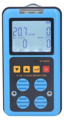 4-in-1 Gasmonitor mit Alarm & Hintergrundbeleuchtung
